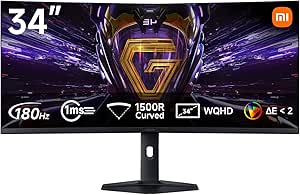 XIAOMI G Pro 27Qi 2026 Gaming Monitor 27 Mini-LED 2K, 180Hz, 1ms, 1152 Zones, HDR1000, 2000 Nits, Fast IPS, 100% sRGB, 99% DCI-P3, 2560x1440 - Black