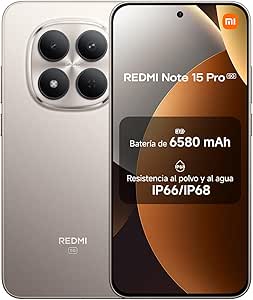 XIAOMI REDMI Note 15 Pro 5G - 12+512GB Smartphone, 6.83 1.5K AMOLED Display, MediaTek Dimensity 7400-Ultra, 200MP Camera, 6580mAh Battery, Charger Not Included, Titanium (ES Version)