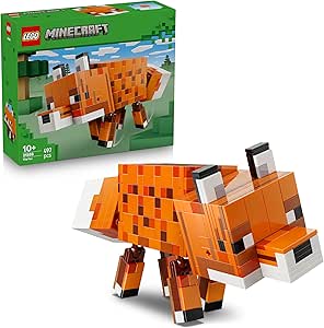 LEGO Minecraft The Fox - Articulated Toy Animal Figure - 3D Model with Accessories - Bedroom Decor - Gamer Birthday Gift for Boys and Girls 10+ - 21588