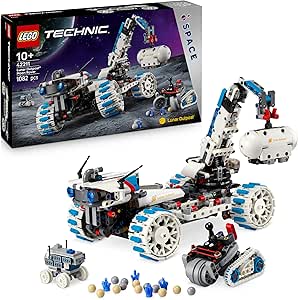 LEGO Technic Lunar Space Vehicle Outpost: Lunar Rover - Interactive Science Game with Crane and Solar Panels - Toy Robot - Birthday Gift for 10+ Year Old Boys and Girls 42211