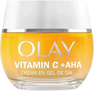 Olay Vitamin C+AHA Day Face Cream. Moisturizing, Brightening and Anti-Blemish Gel with Vitamin C, AHA, Anti-Aging Niacinamide and Vitamin E. Unifies E Hydrates. Non-greasy, Non-Sticky, 50 ml