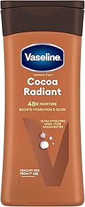 Vaseline Intensive Care Cocoa Radiant, 48H Moisturizing Body Lotion, For Dry, Nourished and Radiant Skin, with Moisturizing Lipids and Pure Cocoa Butter, 2 x 200 ml