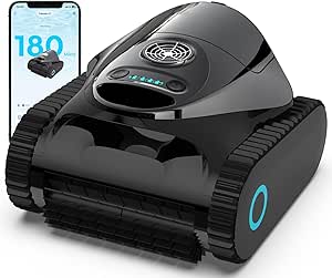 C1 Robot Pool Cleaners and Walls, Autonomy 180 min, Double Filtration, 3 Motors, Powerful Suction, App Control, Wireless Pool Cleaner Robot 150㎡