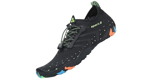 SAGUARO Escarpines Hombre Mujer Zapatillas de Agua Antideslizantes Zapatos de Agua Secado Rpido Zapatillas Playa Calzado para Natacion Surf Acuaticas Piscina St1 Negro Gr42 EU