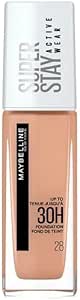MAYBELLINE New York Superstay Active Wear Foundation 30H, Long Lasting, Waterproof, High Coverage, Matte Finish, Shade 28 Soft Beige, 30 ml (Pack of 1)