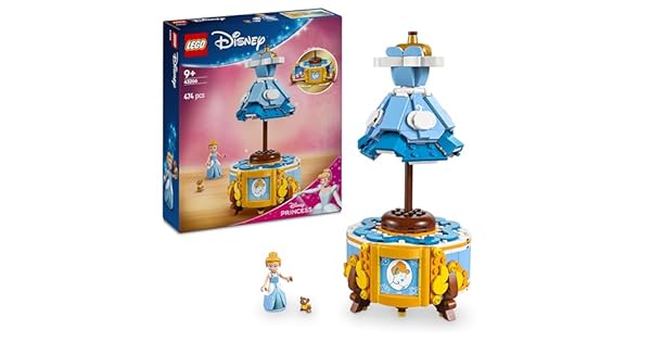 LEGO  Disney Princess Traje de Cenicienta con Mini Mueca Juguete de Construccin con Vestido de Princesa y Figura Animal de Gus Regalo Creativo para Nias y Nios de 9 Aos Fans de la Moda 43266