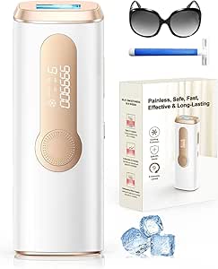 Haarlosy IPL Laser Epilator with Cooling for the Whole Body, GLY06 | Painless Pulsed Light Epilator, Innovative 3 in 1 Function, 9 Energy Levels, 999,900 Flashes, Home Use
