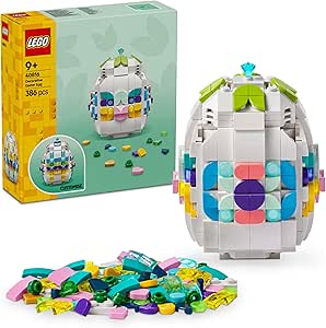 LEGO Decorative Easter Egg - Gold Heart & Gemstones Home Decor - Easter Crafts for Kids - Gift for 9+ Year Old Girls & Boys - 40816