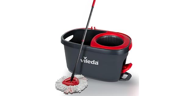 Vileda Turbo Set de Fregona con Cubo Escurridor de Pedal y Microfibra