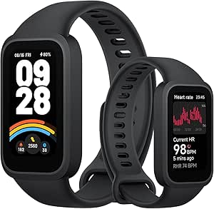 XIAOMI Smart Band 9 Active – Activity Tracker, Autonomy of up to 18 Days, 1.47 TFT Screen with 60 Hz Refresh Rate, 5ATM, Mi Fitness App, Black (ES Version)