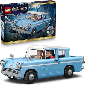 LEGO Harry Potter Ford Anglia Flying Enchanted - Model Car with Figures of Harry, Ron and Hedwig - Gift for Girls, Boys and Teens 14+ Years Old Harry Potter Fans - 76470