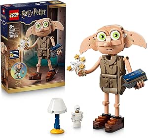 LEGO Harry Potter 2in1 Dobby the Elf Free Toy - Transformable Model Kit into Kreacher Figure - Bedroom Decor - Gift for Girls, Boys and Fans 8+ Years Old - 76469