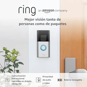 Ring Amazon Battery Video Doorbell Plus | Wireless Video Doorbell with Full Body Video, 1536p HD, Color Night Vision, Wi-Fi, Self-Installation and Free Ring Protect 30 Days
