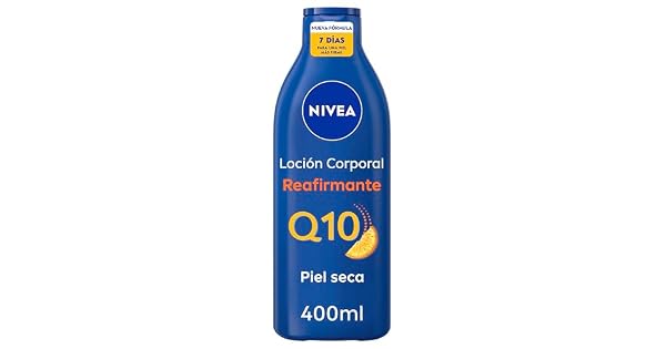 NIVEA Q10 Body Milk Reafirmante 1 x 400 ml crema hidratante corporal 72h para piel seca crema reafirmante corporal con Collagen Boost Complex Vitamina C y Q10 puro
