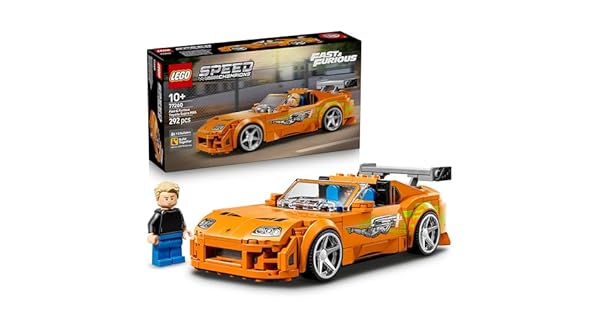 LEGO Speed Champions Toyota Supra MK4 de A Todo Gas  Maqueta de Coche Deportivo de Juguete con Minifigura de Brian OConner  Regalo Stem para Nios de 10 Aos Fans de Fast  Furious  77260