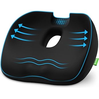 AUVON Cojín Antiescaras, Cojín ortopédico Redondo con Doble Forma de U y Oblicuo para aliviar el Muslo, Silla de Oficina para Coche