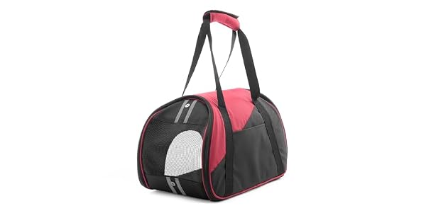 Record  Transportn Deportivo de Tela para Perros y Gatos de hasta 6 kg Bolsa para Perros con Bolsillo Bandolera y Apertura con Cremallera Lados de Malla para ventilacin y Visibilidad  Medidas