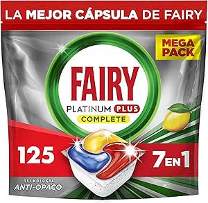 Fairy Platinum Plus Dishwasher Capsules for Lemon Machine, 5x25 Capsules