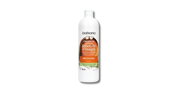 Babaria  Champu Nios Sin Parabenos 700ml  Champu Arbol de Te con Vinagre  Previene Problemas Relacionados con Insectos que Pican el Cuero Cabelludo  Para Todo Tipo de Cabello  Vegano