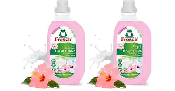 Frosch  Suavizante Concentrado Liquido Ecolgico con Flor de Hibisco Apto para Ropa Blanca y de Color Protege y Revitaliza el Color y Fibras del Tejido Dermatolgicamente Testado  900ml