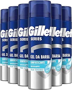 Gillette Series Refreshing Shaving Gel for Men, 6x200ml