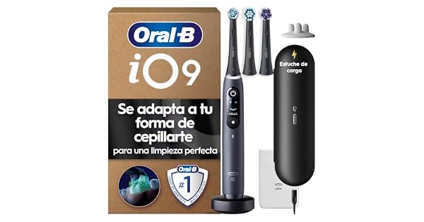 OralB iO 9 Cepillo de Dientes Elctrico con 3 Cabezales Negro