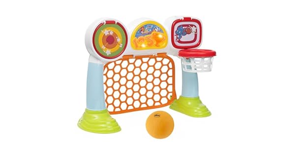 Chicco Multisport League Game Juego Electrnico e Interactivo Canasta Marcador con Luces y Sonidos 3 Modos de Juego Pelota de Plstico Blanda Incluida Juguetes para Nios de 2 a 5 Aos