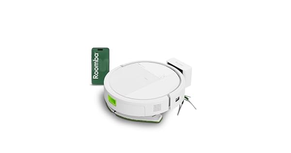 iRobot Roomba 115 Combo Robot Aspirador y friegasuelos 2 en 1 Potencia de succin de 15000 Pascales Cepillo Lateral Flexible Mopa de fregado extendida Navegacin Clearview LiDAR App Blanco