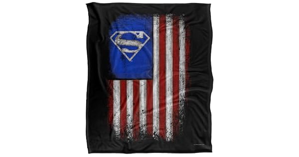 Superman Old Glory Shield Manta sper Suave con Tacto Sedoso  152 x 127 cm