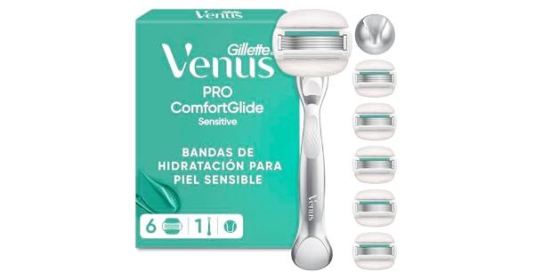 Gillette Venus Comfortglide Sensitive Maquinilla de Afeitar  6 Recambios