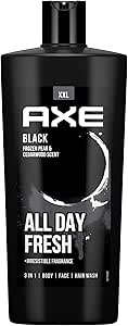 Axe Black XL 3-in-1 Shower Gel & Shampoo for Long-Lasting Freshness and