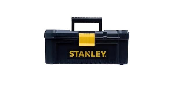 STANLEY Caja de herramientas de plstico con cierre de plstico 406 x 205 x 195 cm asa ergonmica organizadores en la tapa bandeja interior extrable orificio para candado STST175517